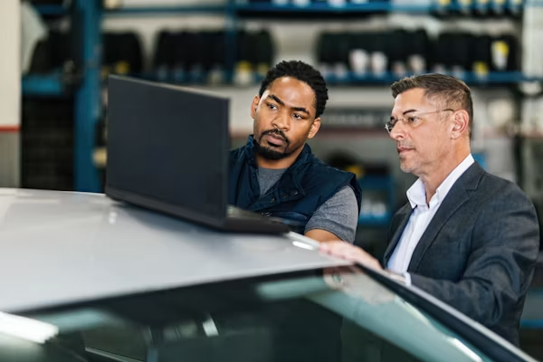 Experienced car repair shop in California explaining vehicle repairs
