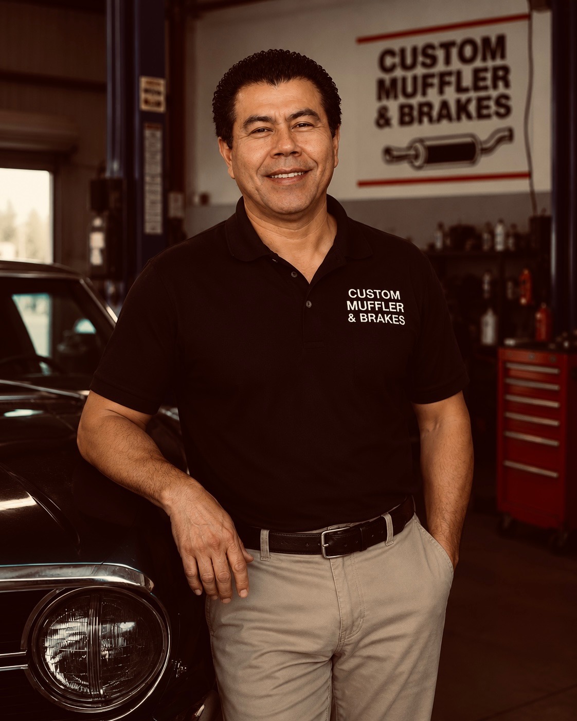 Master mechanic at Custom Muffler and Brakes